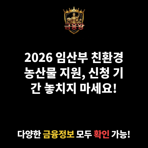 임산부 친환경농산물 지원