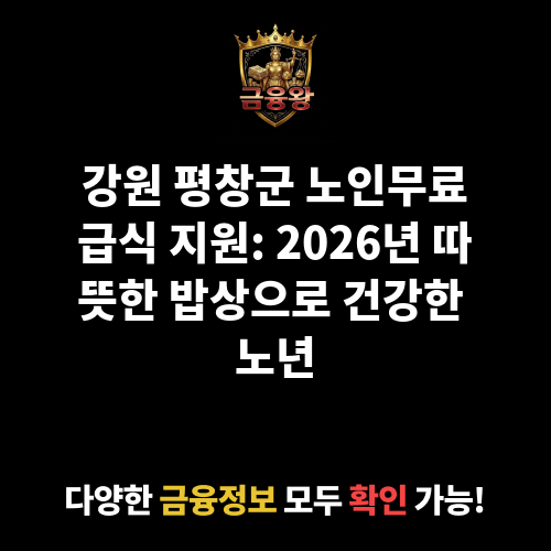 노인무료급식 지원