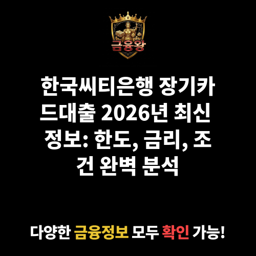 장기카드대출 (한국씨티은행)