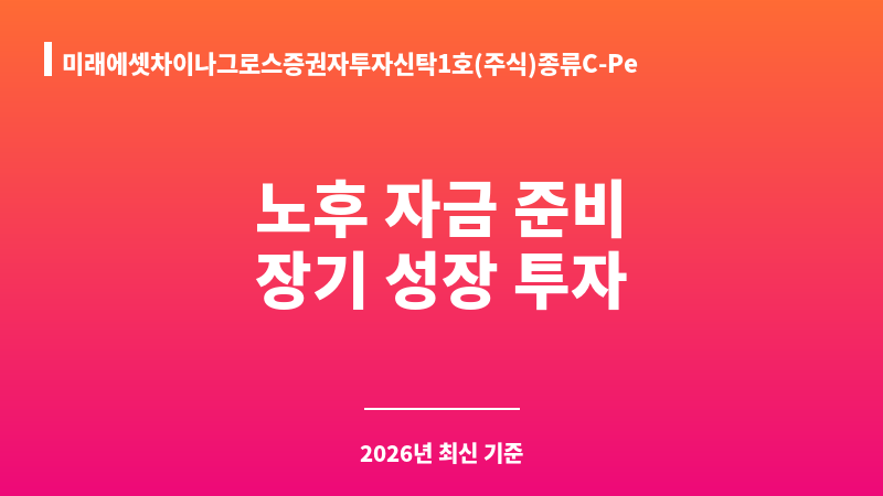 미래에셋차이나그로스증권자투자신탁1호(주식)종류C-Pe (미래에셋자산운용) 보조 이미지 1
