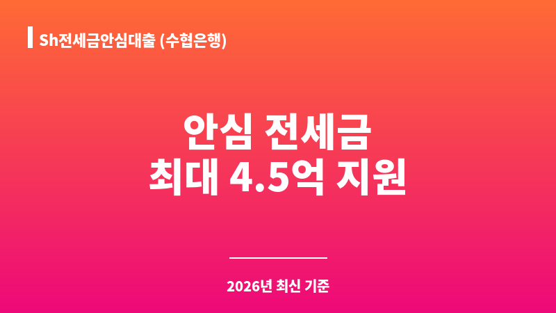 Sh전세금안심대출 (수협은행) 보조 이미지 1