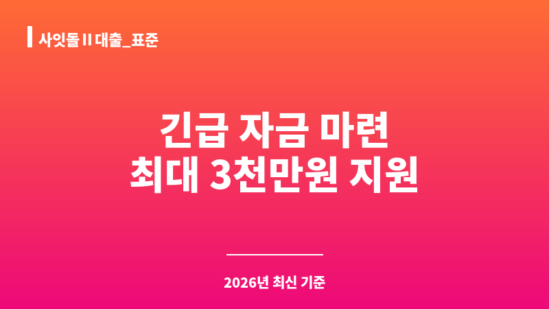 사잇돌Ⅱ대출_표준 보조 이미지 A