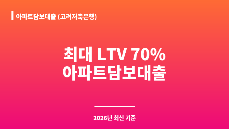 아파트담보대출 (고려저축은행) 보조 이미지 1