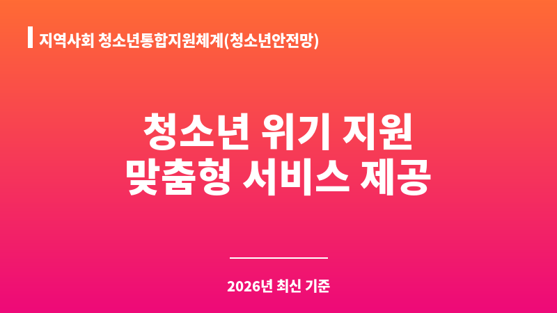 지역사회 청소년통합지원체계(청소년안전망) 보조 이미지 1