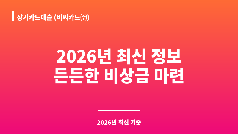 장기카드대출 (비씨카드㈜) 보조 이미지 1