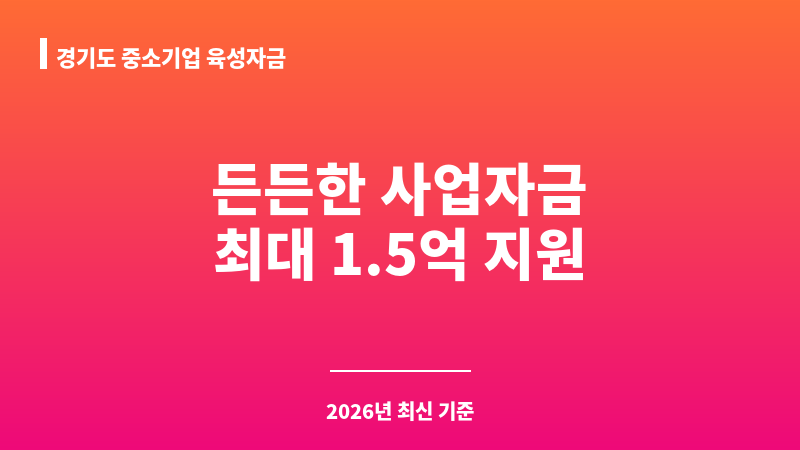 경기도 중소기업 육성자금(소상공인 지원_점포임차자금, 경영개선, (재)창업 등) 보조 이미지 1