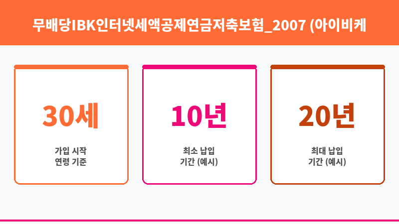 무배당IBK인터넷세액공제연금저축보험_2007 (아이비케이연금보험 주식회사) 보조 이미지 3