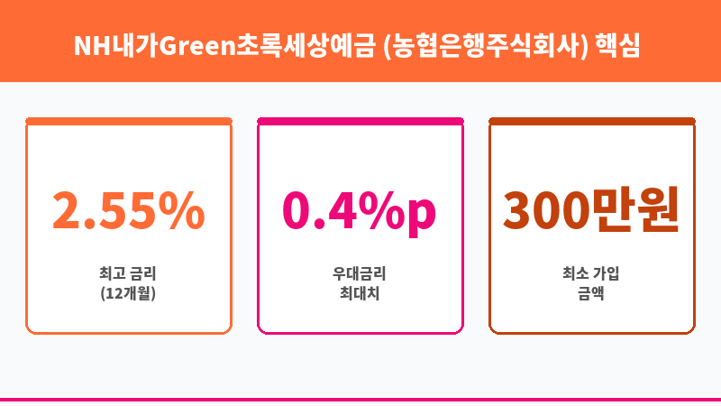 NH내가Green초록세상예금 (농협은행주식회사) 보조 이미지 3