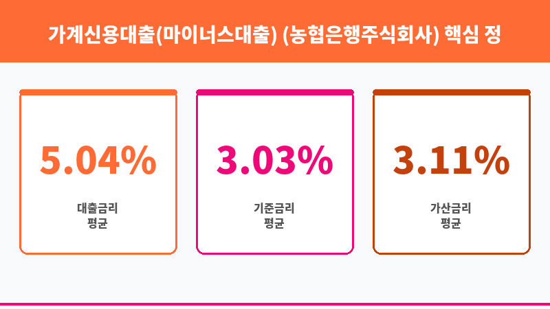 가계신용대출(마이너스대출) (농협은행주식회사) 보조 이미지 3