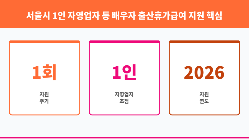서울시 1인 자영업자 등 배우자 출산휴가급여 지원 보조 이미지 3