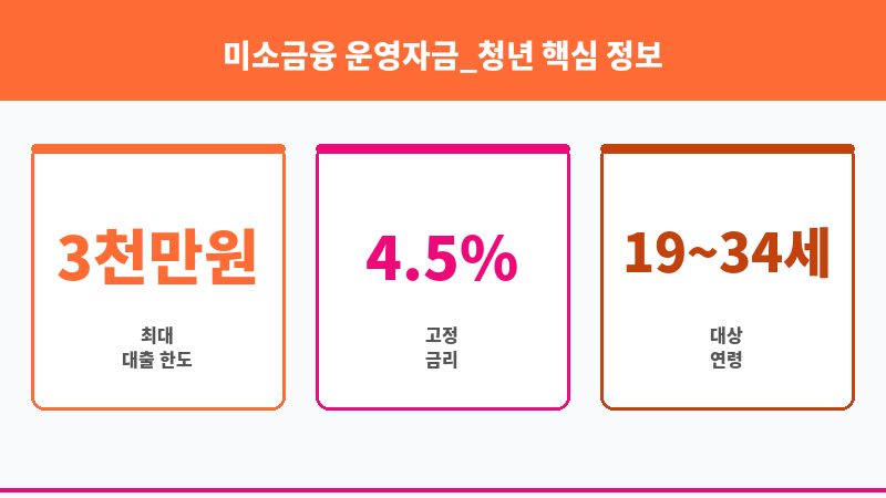미소금융 운영자금_청년 보조 이미지 3