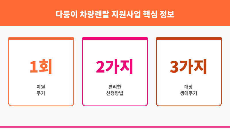 다둥이 차량렌탈 지원사업 보조 이미지 3