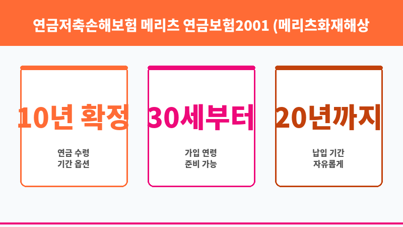 연금저축손해보험 메리츠 연금보험2001 (메리츠화재해상보험주식회사) 보조 이미지 3