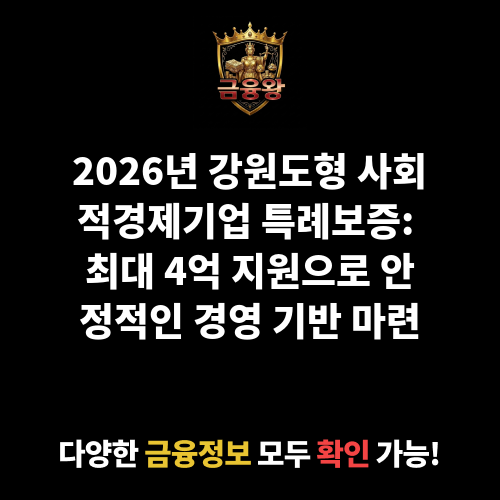 강원도형 사회적경제기업 특례보증