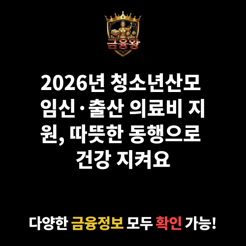 청소년산모 임신·출산 의료비 지원