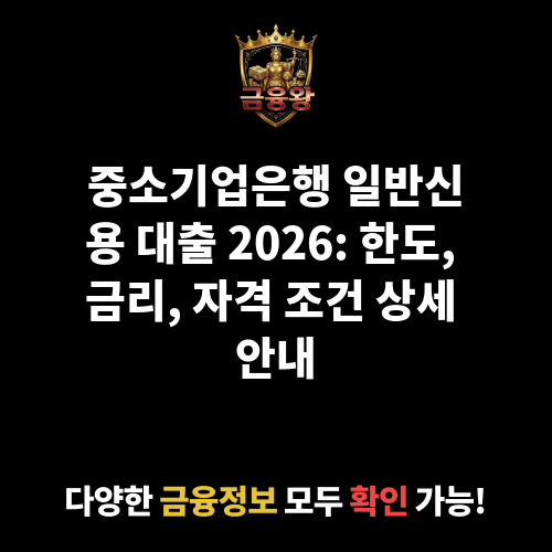 일반신용 대출 (중소기업은행)