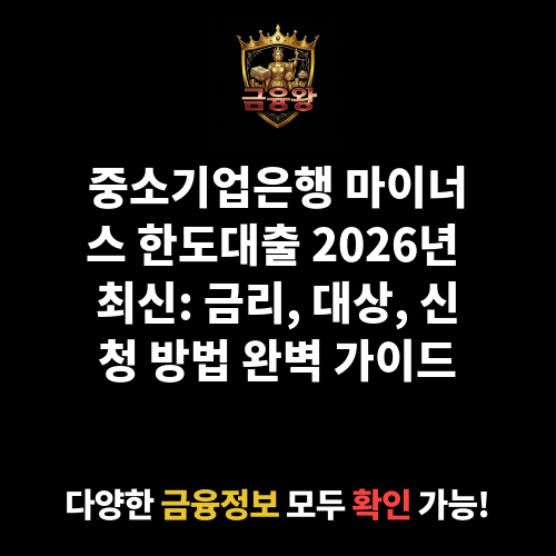 마이너스 한도대출 (중소기업은행)