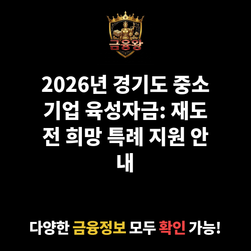 경기도 중소기업 육성자금(특별경영자금_재도전 희망특례)