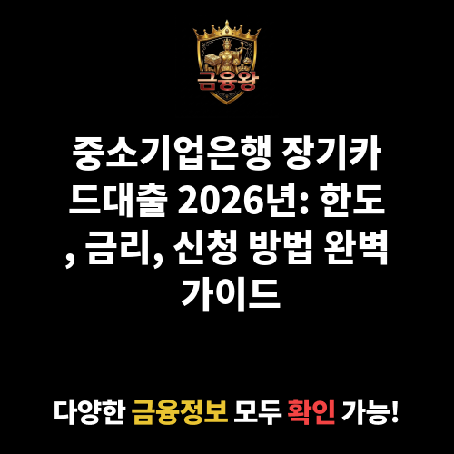 장기카드대출 (중소기업은행)