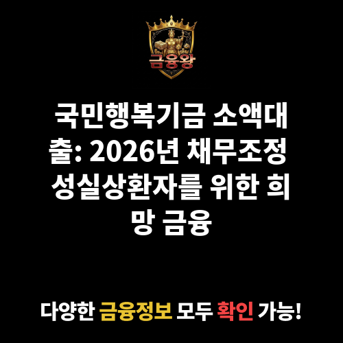 국민행복기금 소액대출