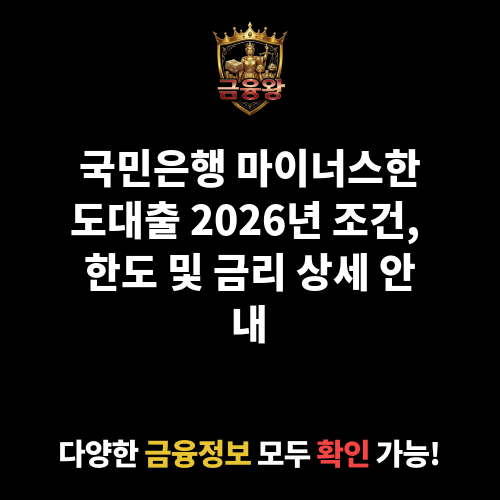 마이너스한도대출 (국민은행)