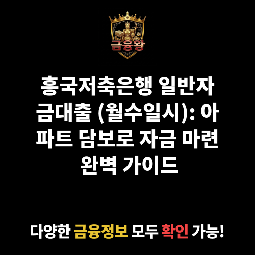 일반자금대출 (월수일시) (흥국저축은행)