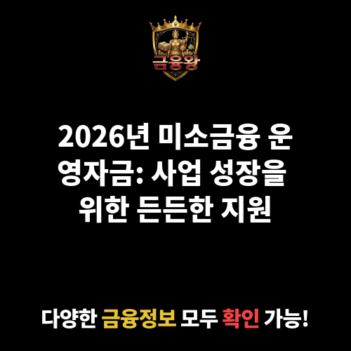 미소금융 운영자금