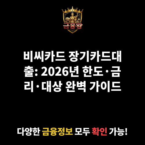 장기카드대출 (비씨카드㈜)