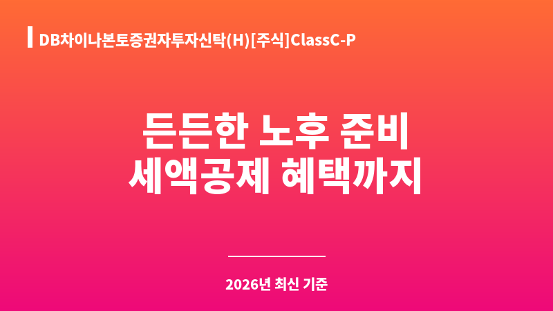 DB차이나본토증권자투자신탁(H)[주식]ClassC-P (DB자산운용주식회사) 보조 이미지 1