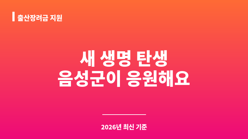 출산장려금 지원 보조 이미지 1