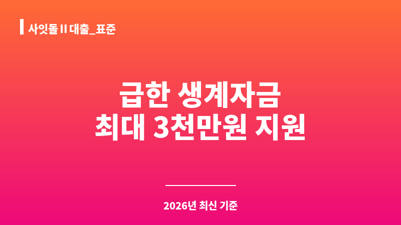 사잇돌Ⅱ대출_표준 보조 이미지 1