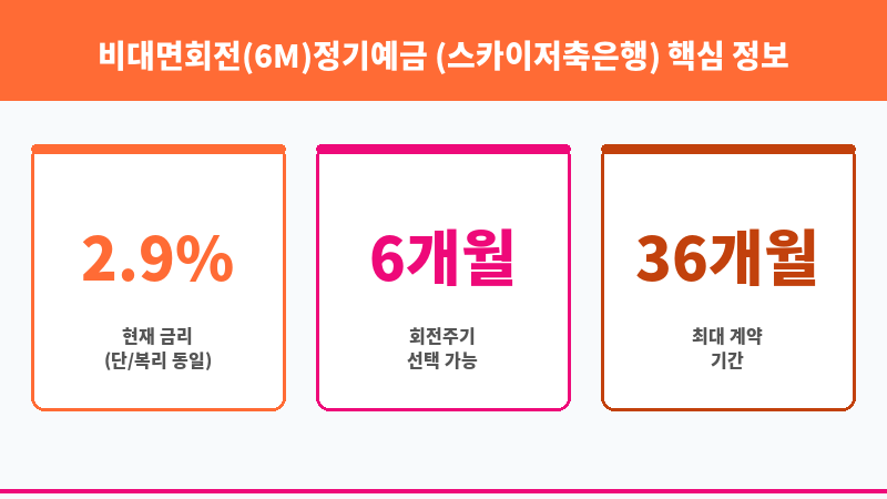 비대면회전(6M)정기예금 (스카이저축은행) 보조 이미지 3
