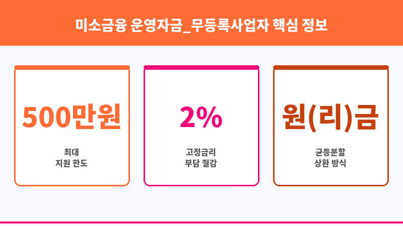 미소금융 운영자금_무등록사업자 보조 이미지 3