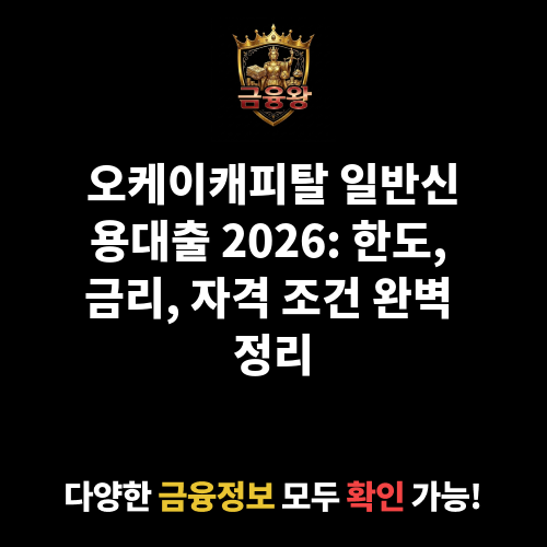 일반신용대출 (오케이캐피탈 ㈜)