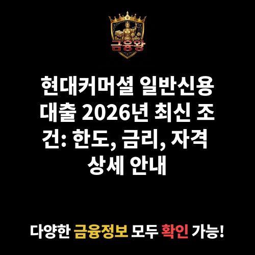 일반신용대출 (현대커머셜㈜)