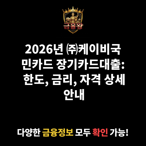 장기카드대출 (㈜케이비국민카드)