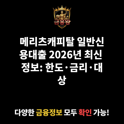 일반신용대출 (메리츠캐피탈㈜)
