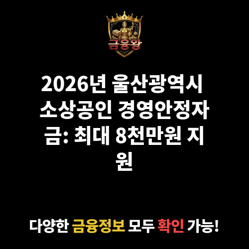 울산광역시 소상공인 경영안정자금