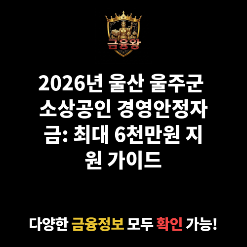 울산광역시 울주군 소상공인 경영안정자금