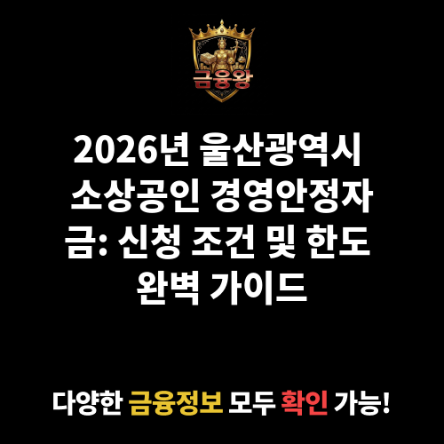 울산광역시 소상공인 경영안정자금
