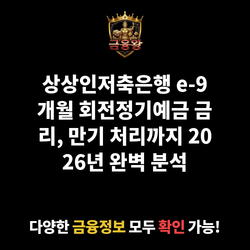 e-9개월 회전정기예금 (상상인저축은행)
