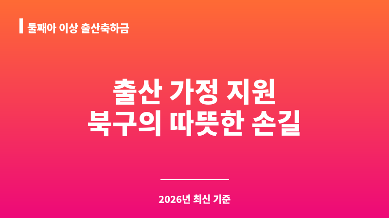 둘째아 이상 출산축하금 보조 이미지 1