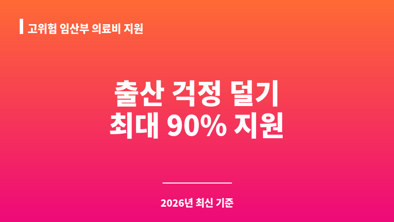 고위험 임산부 의료비 지원 보조 이미지 1