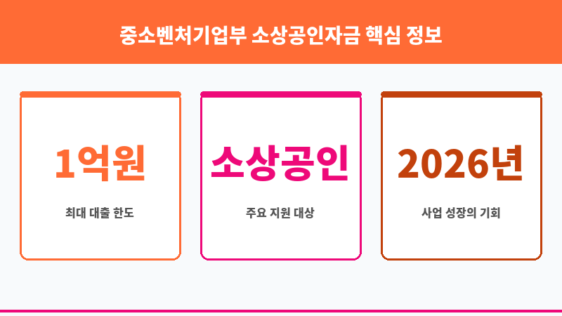 중소벤처기업부 소상공인자금 보조 이미지 3