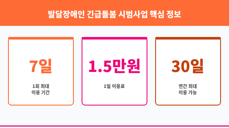 발달장애인 긴급돌봄 시범사업 보조 이미지 3