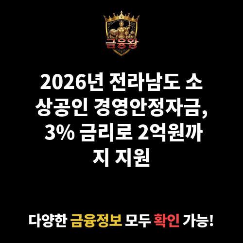 전라남도 소상공인 경영안정자금