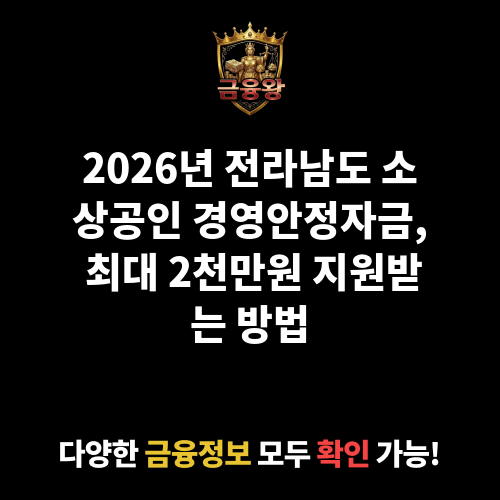 전라남도 소상공인 경영안정자금