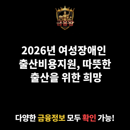여성장애인 출산비용지원