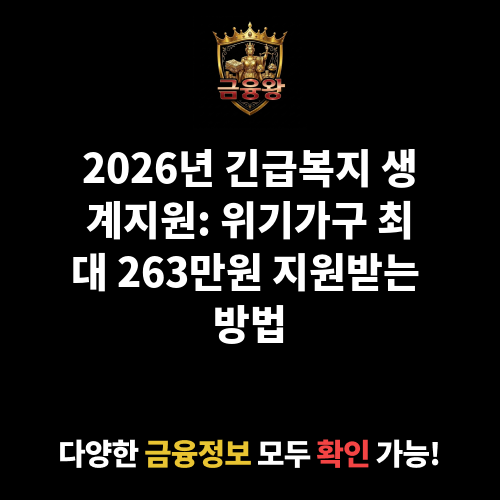 긴급복지 생계지원