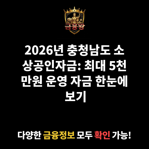 충청남도 소상공인자금